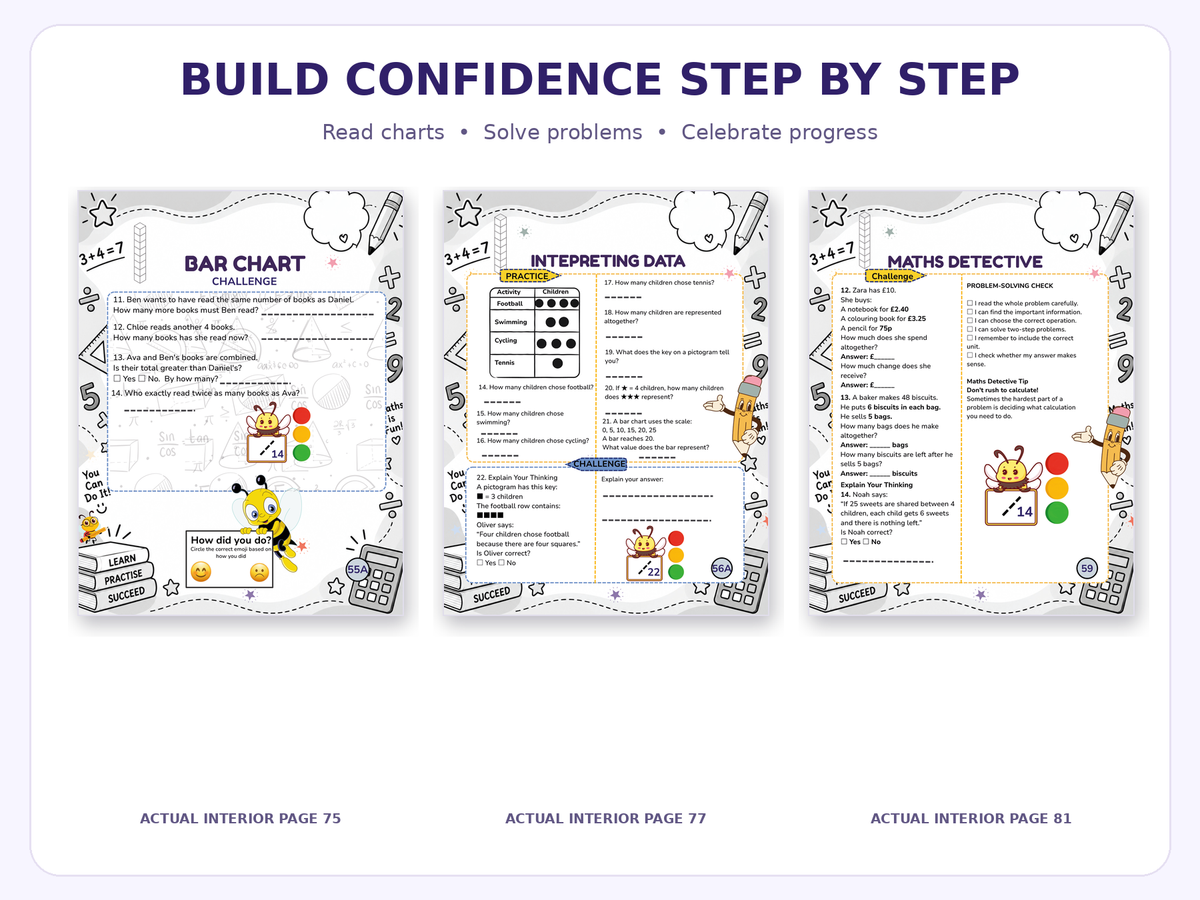 Maths Practice Workbook for Ages 7–9 | Year 3 & Year 4 KS2 Maths