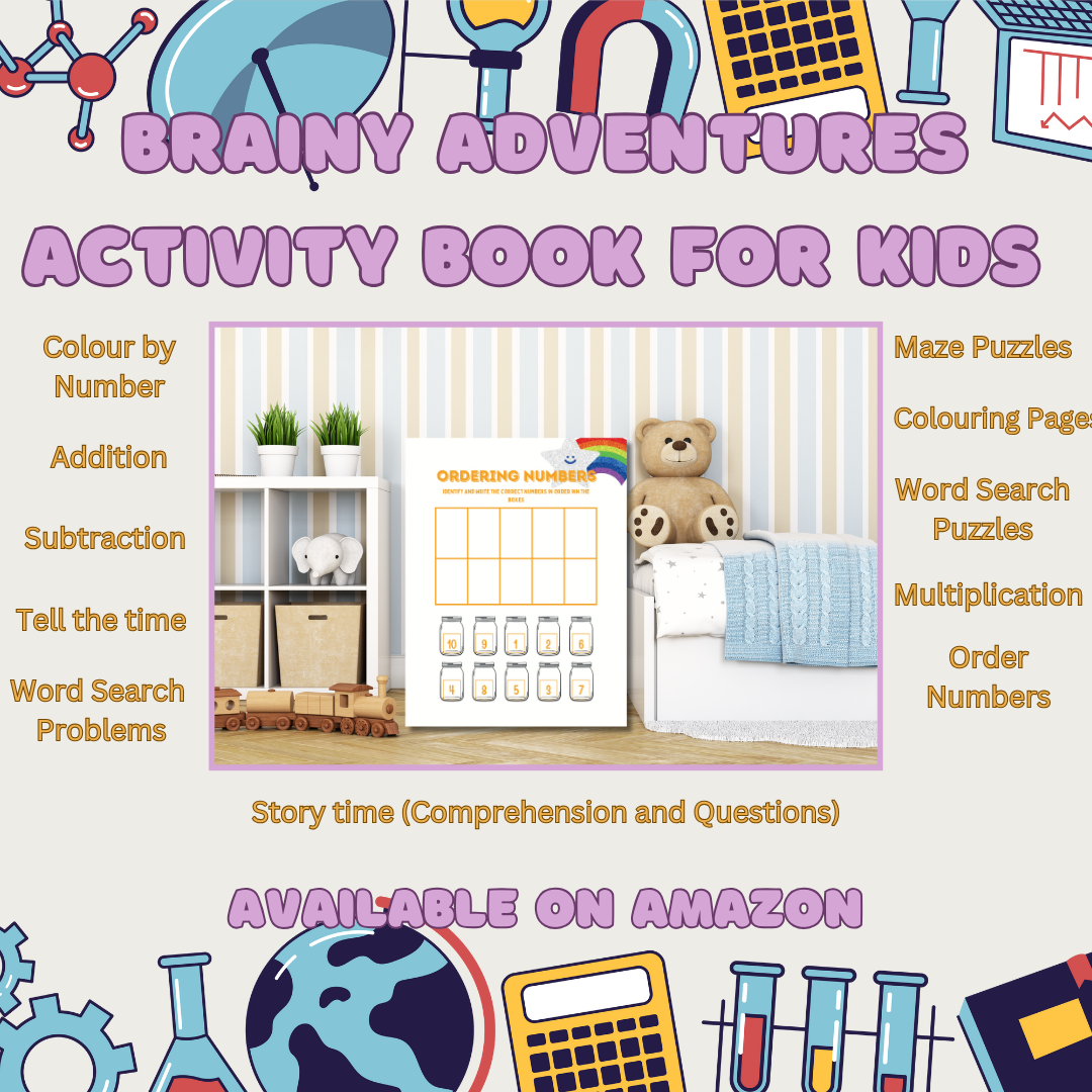 Brainy Adventures Activity Book For Kids Ages 5 to 10