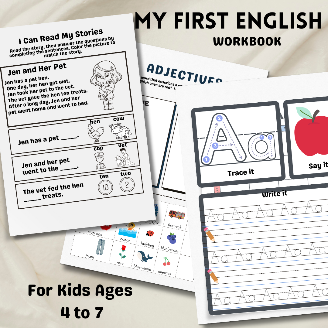 My First English: Phonics, Reading, Writing & Spelling Activities for Ages 4β7