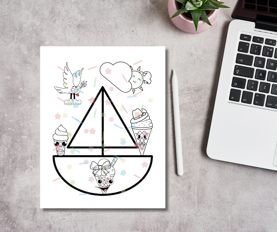 Ice-Cream Extravaganza Colouring Pages