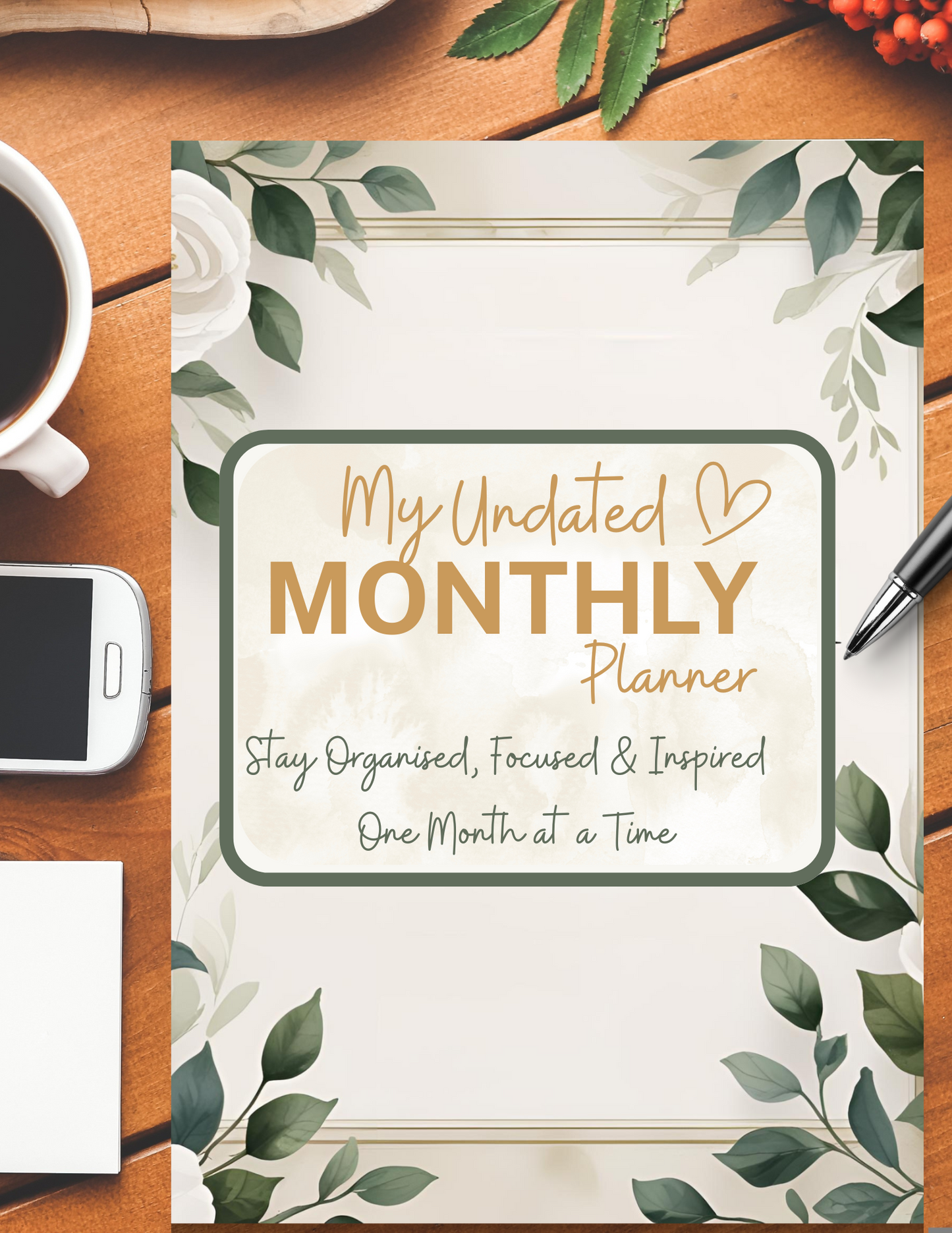 My Monthly Planner - Undated Goal Planner | Habit Tracker | Gratitude Journal | Productivity Organiser
