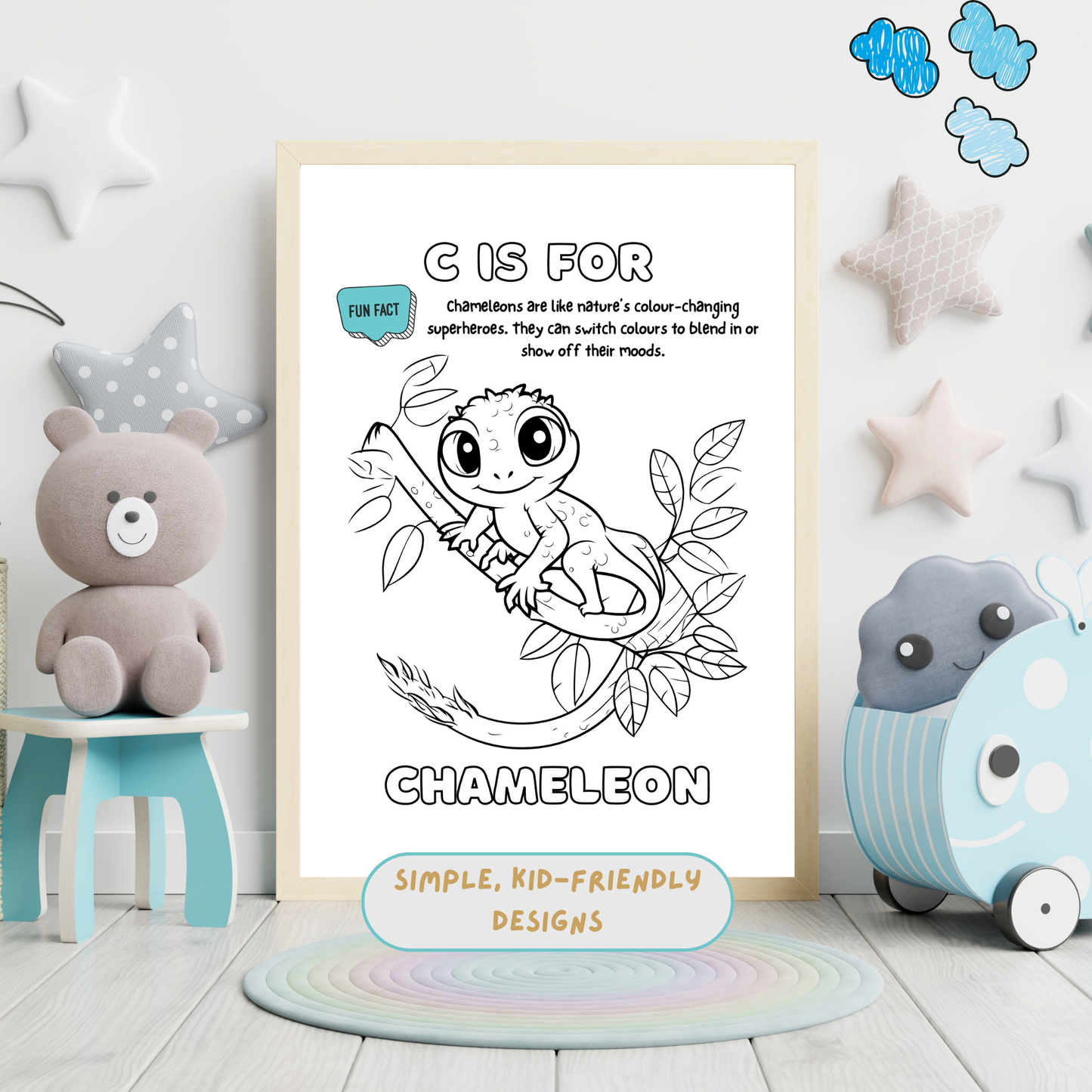 Awesome Animals ABC Colouring Book for Kids