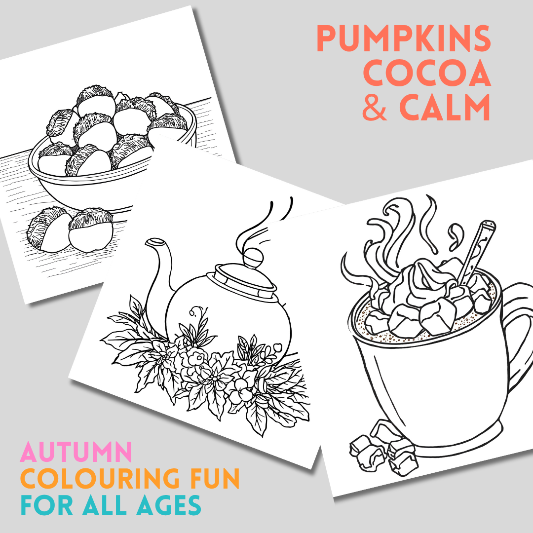 Cozy Autumn Moments Colouring Book for All Ages