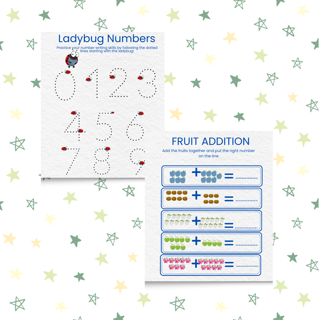 Maths & English Workbook Bundle for Kids Ages 4-7 | Fun Learning Activities