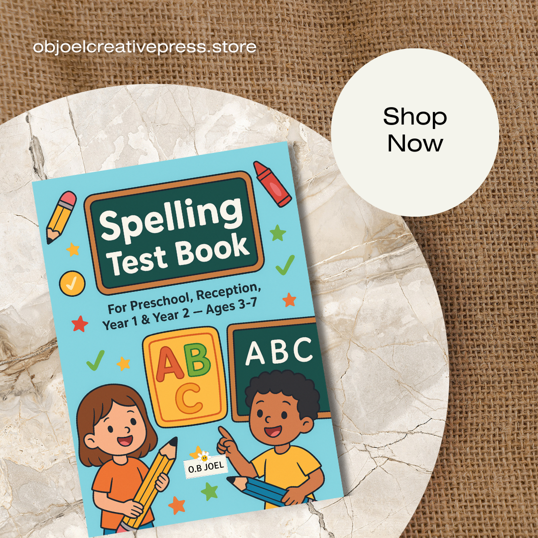 Spelling Test Book for Kids Ages 3-7: Fun Practice for Preschool, Reception, Year 1 & Year 2