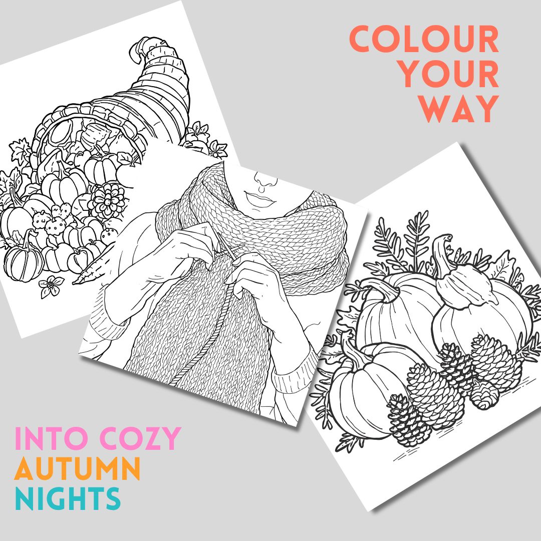 Cozy Autumn Moments Colouring Book for All Ages