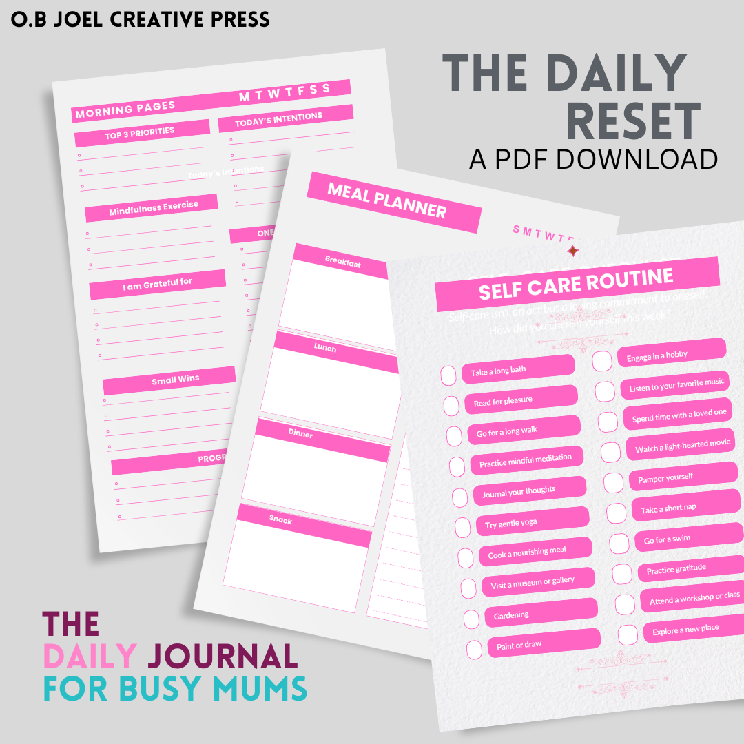 The Daily Reset: A Daily Journal For Busy Mums | Free PDF Printable Download