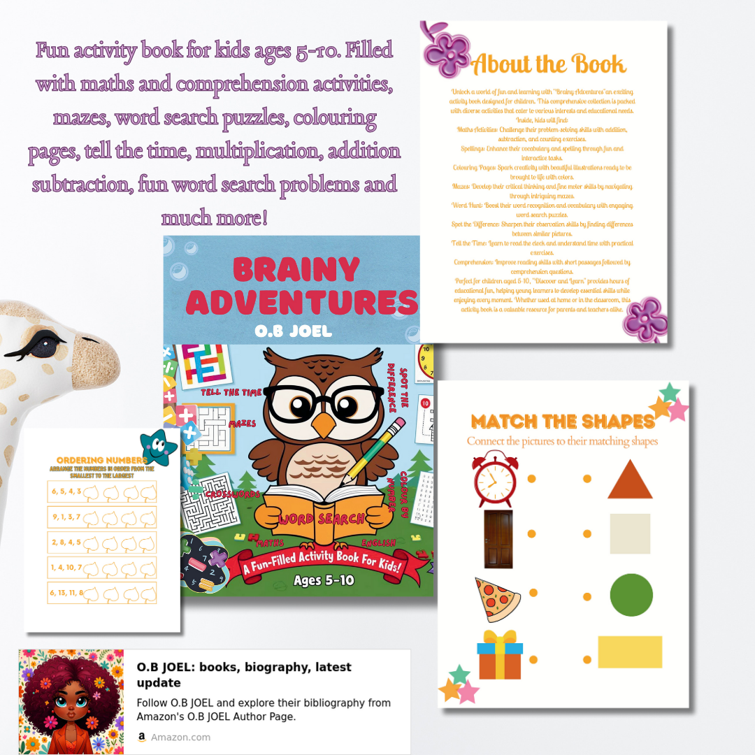 Brainy Adventures Activity Book For Kids Ages 5 to 10