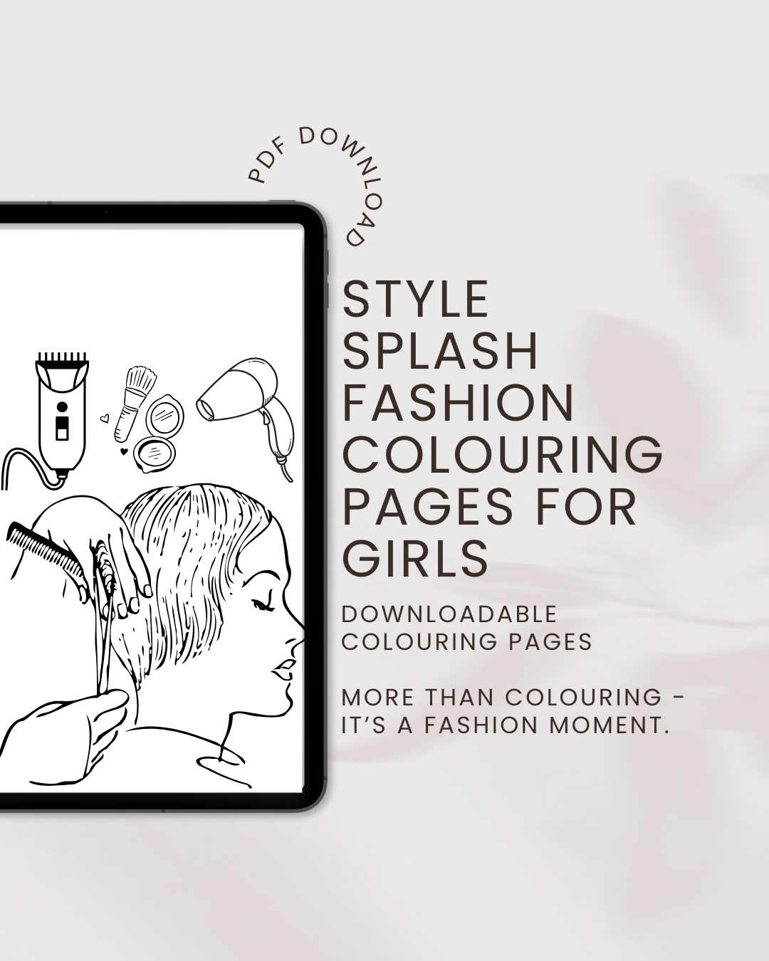 Style Splash Fashion Colouring Book For Girls