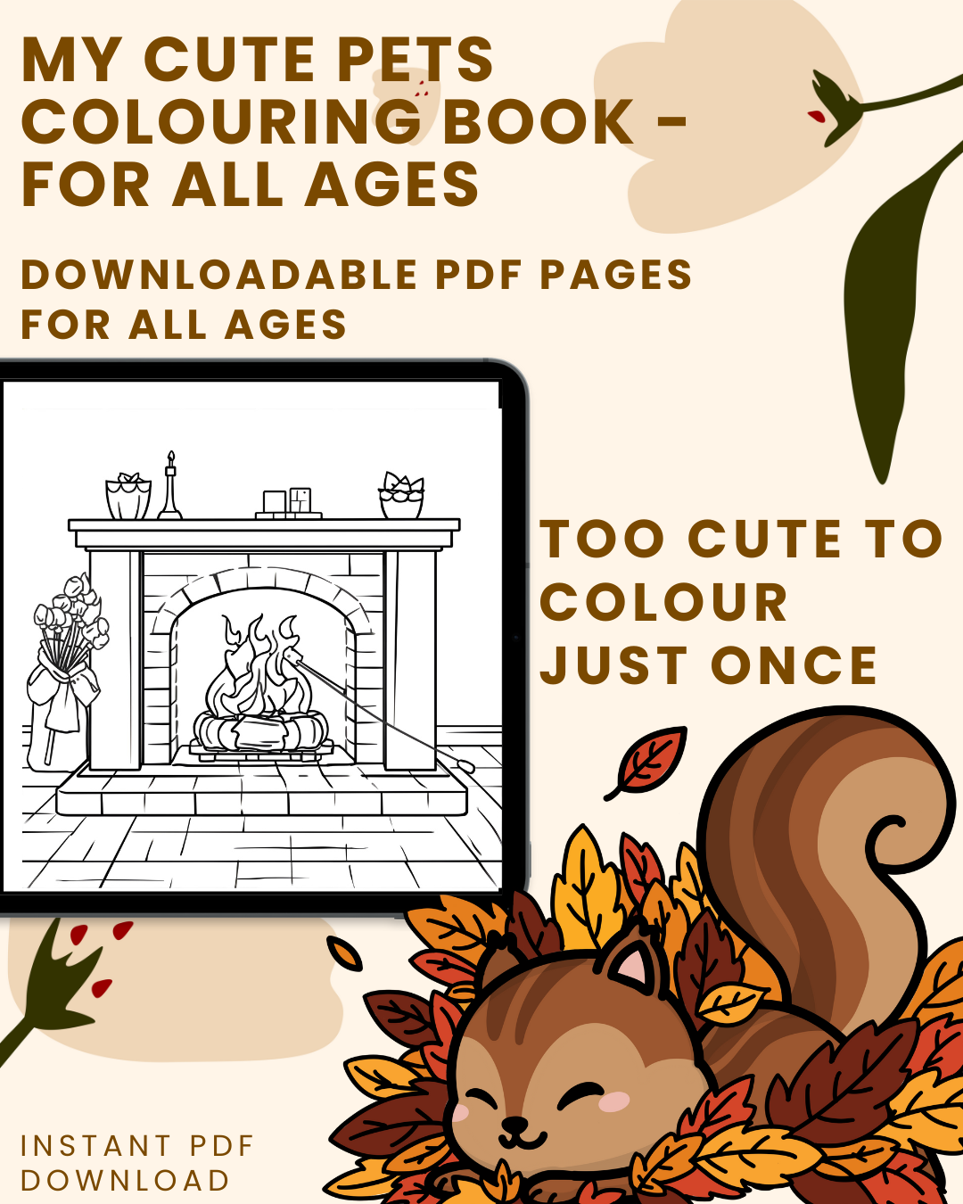 Cozy Autumn Moments Colouring Book for All Ages