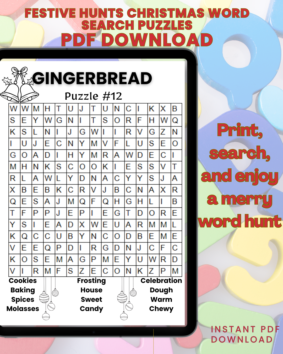 Festive Hunts Christmas Themed Word search Puzzle Book