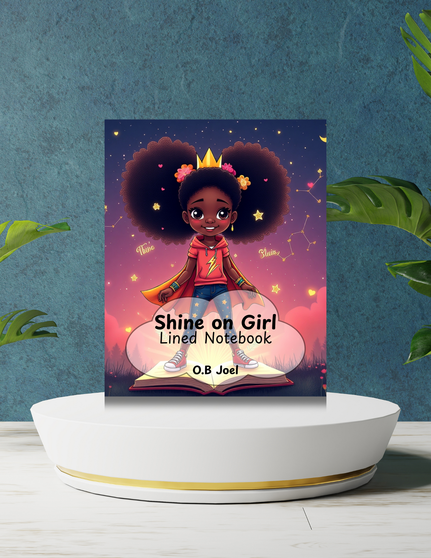 Shine On Girl Lined Notebook