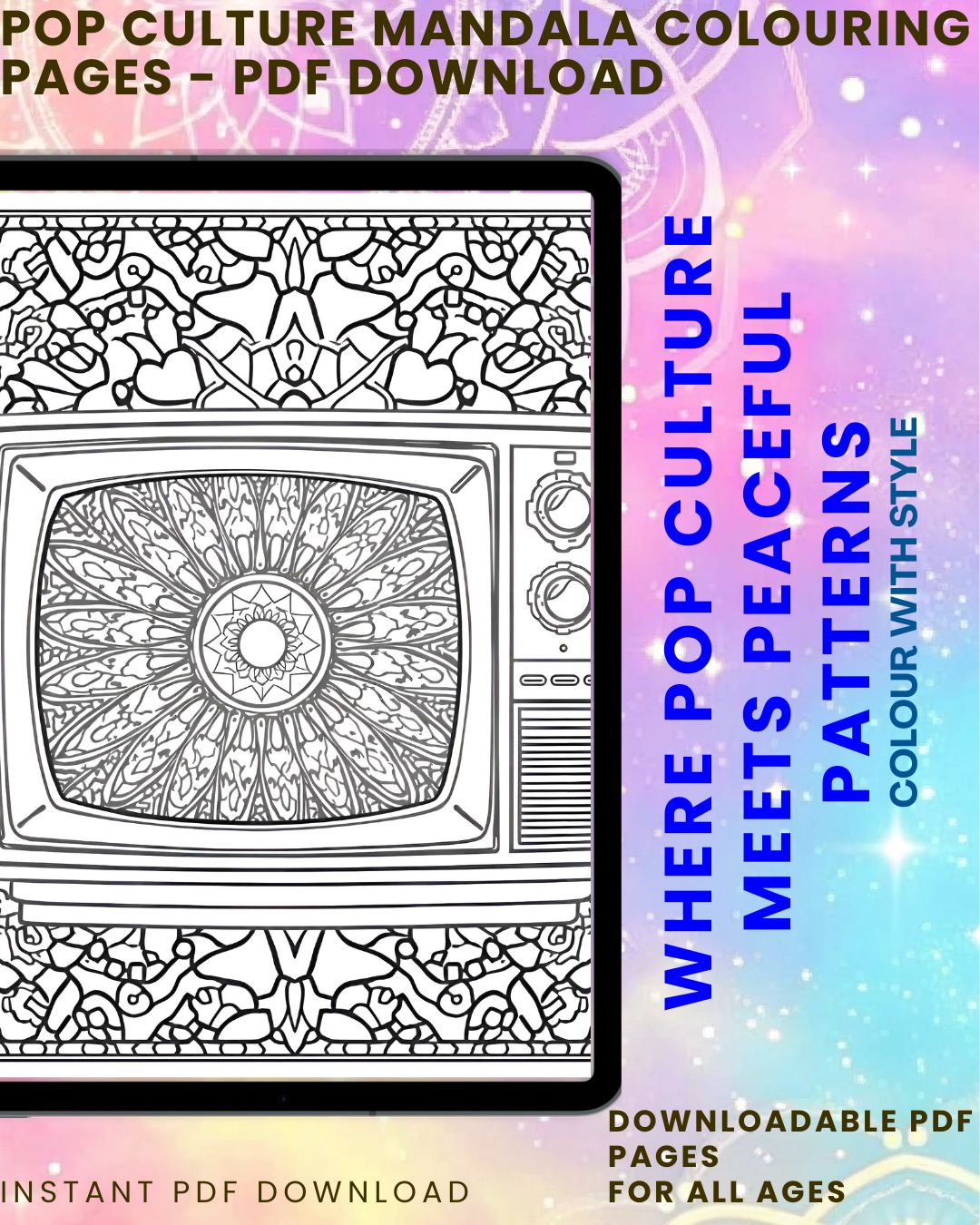 Pop Culture Mandala Colouring Book