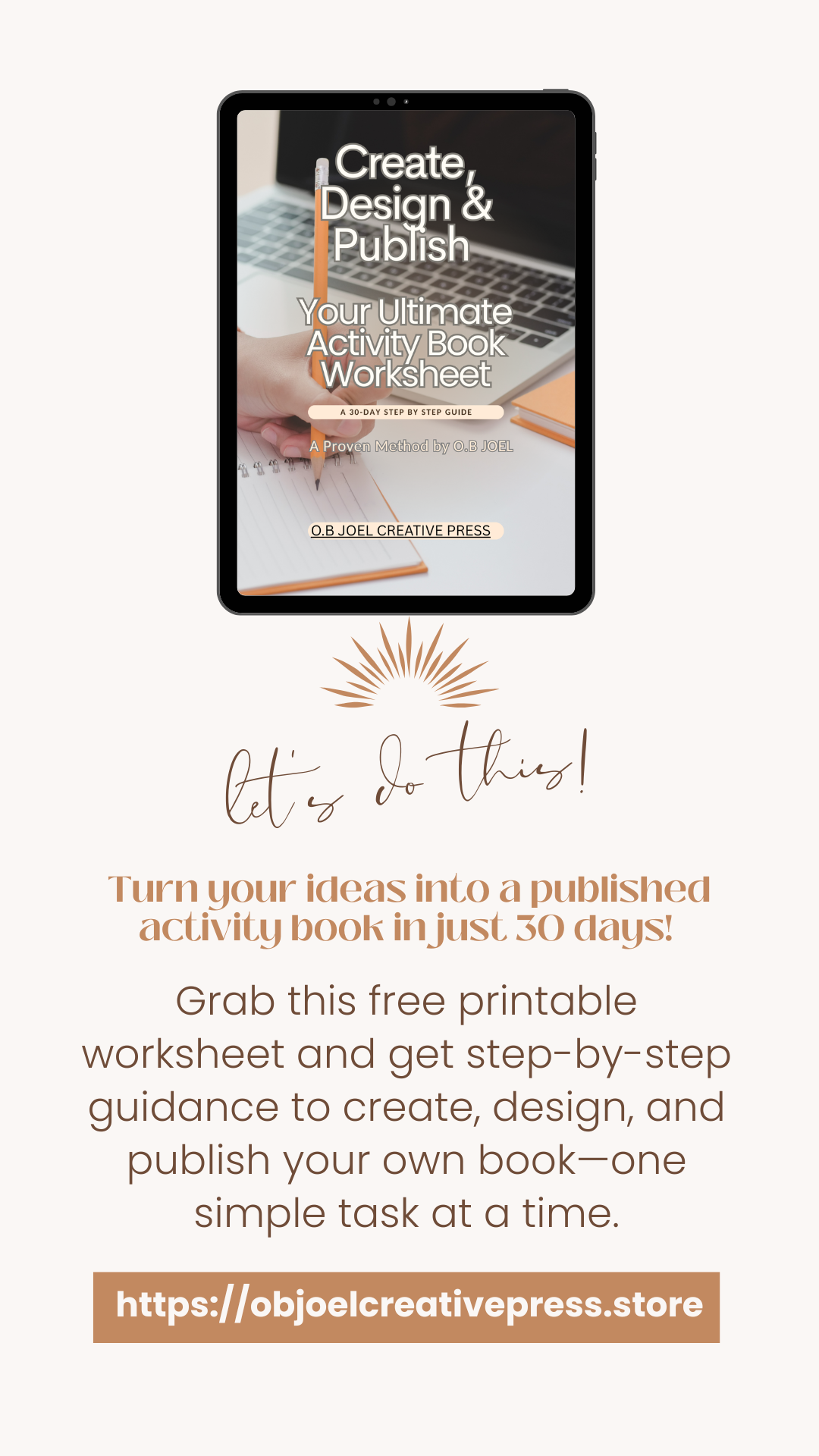 Create, Design & Publish - The Ultimate Activity Book Workbook - A 30 Day Step-by-Step Guide to Starting an Activity Books Business | Free Download