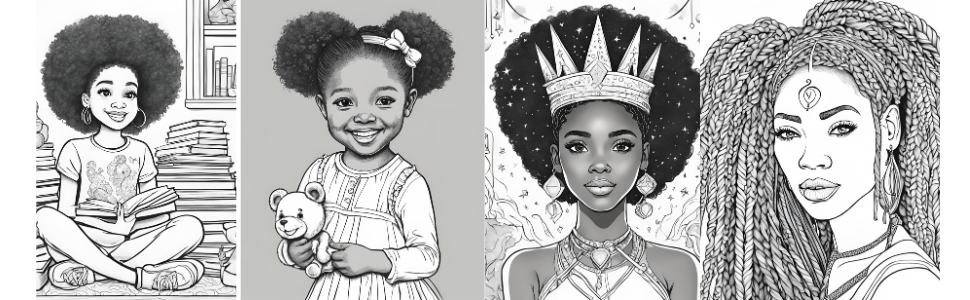 Her Glow Colouring Book for Black Teen Girls: A Celebration of Black Teen Girls in Colour