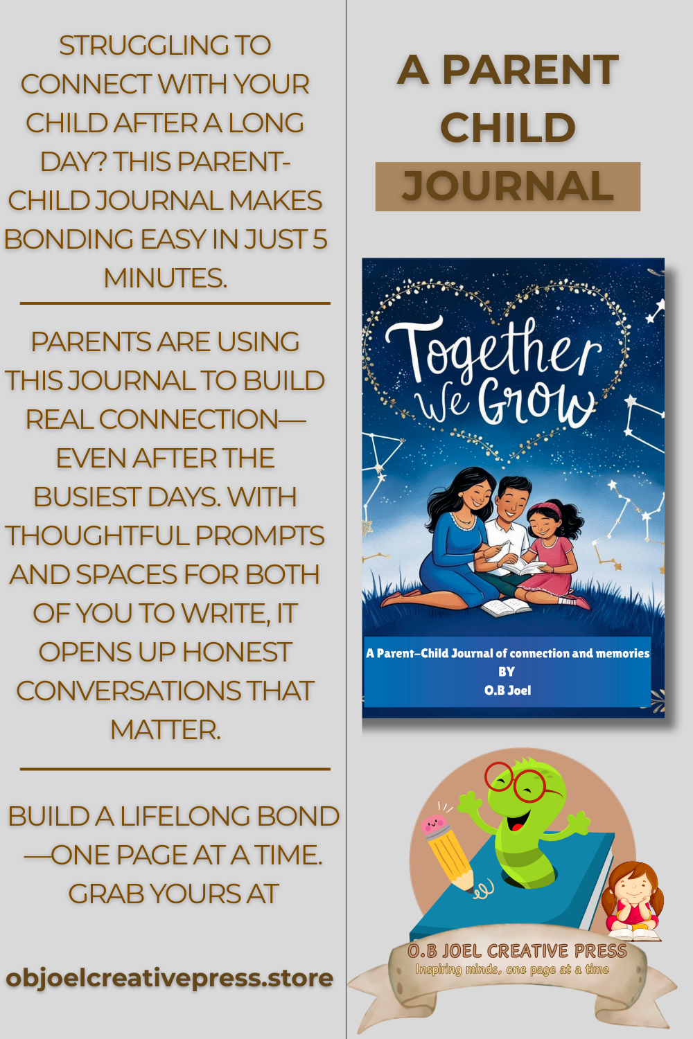 Together We Grow: A Parent-Child Relationship Journal