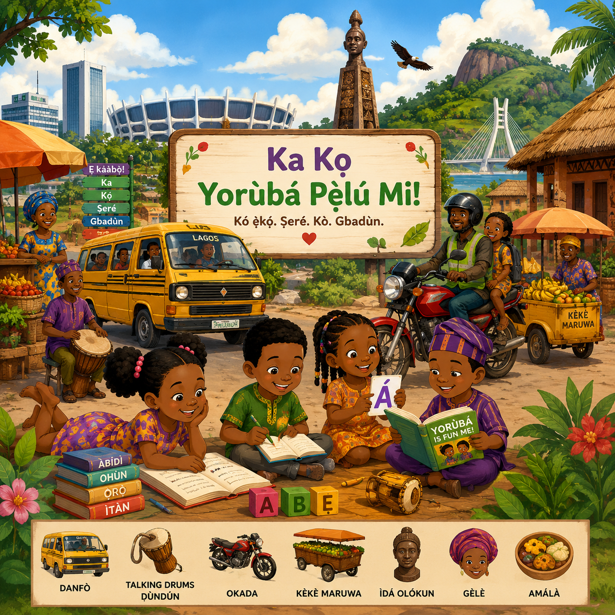 Ka Kọ́ Yorùbá Pẹ̀lú Mi Ìwé Ìṣe For Kids Ages 5 to 7