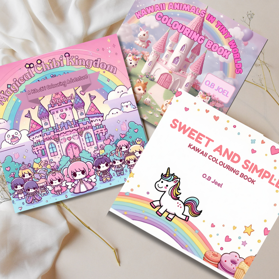 The Ultimate Kawaii Colouring Bundle: Cute, Bold & Relaxing Designs for All Ages!