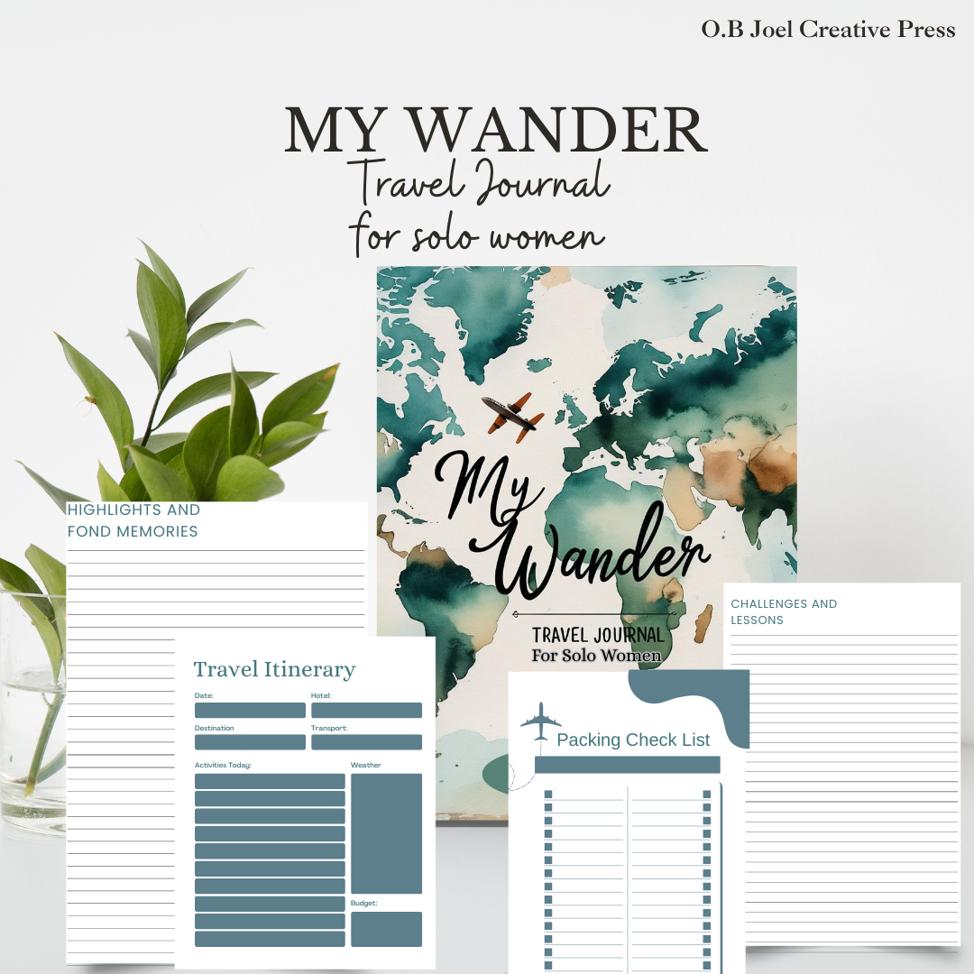 My Wander Travel Journal For Solo Women | Free Printable Download