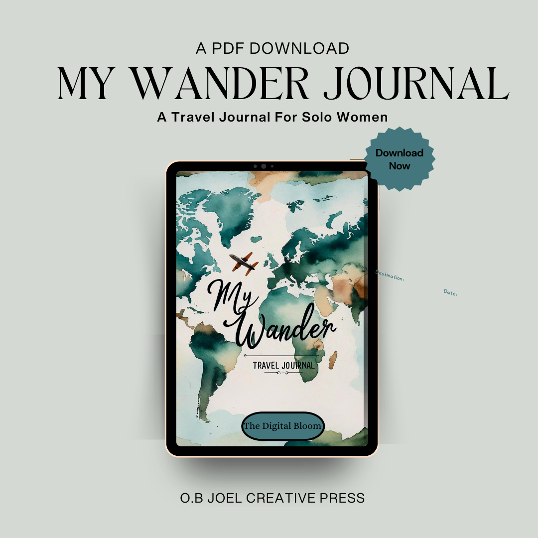 My Wander Travel Journal For Solo Women | Free Printable Download