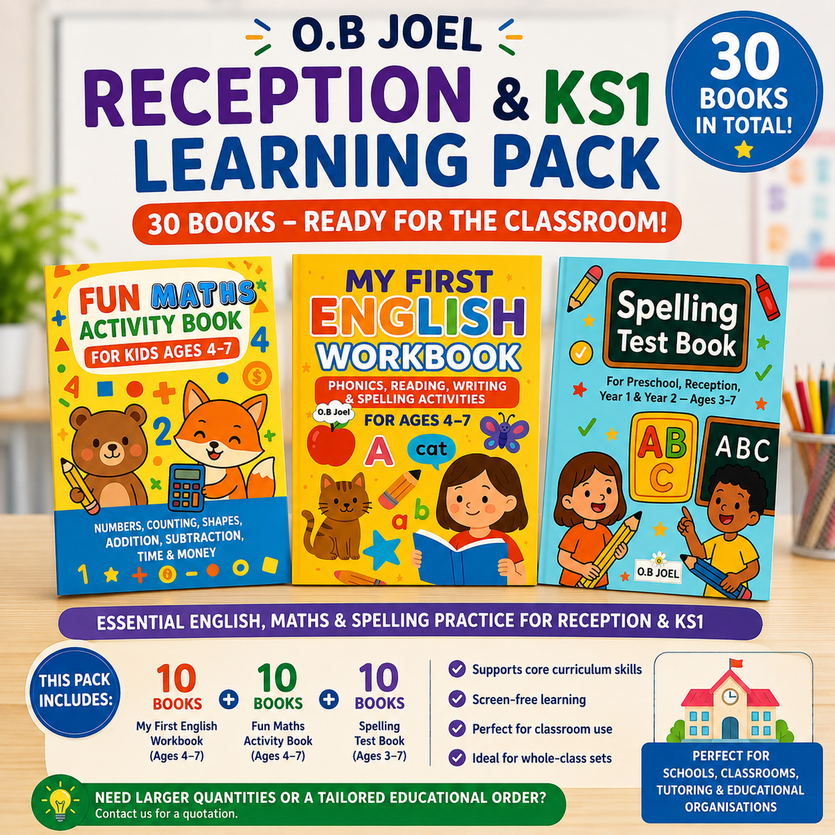 Reception & KS1 Learning Pack – 30 Books