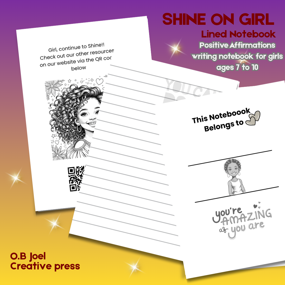 Shine On Girl Lined Notebook