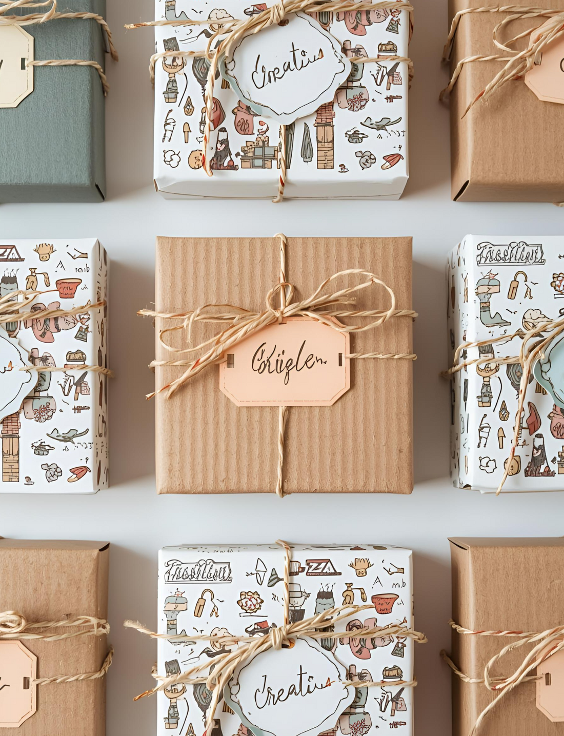 Colourful gift boxes, a laptop, and shopping cart icon with the text ‘12 Unique Gifts Online at O.B Joel Creative Press