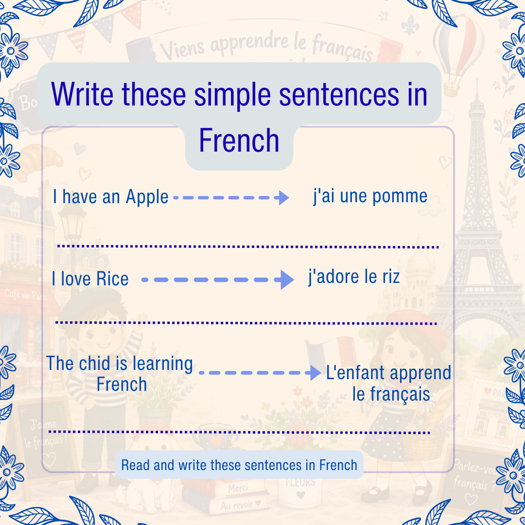 Viens apprendre le français avec moi ! For Kids Ages 5-7