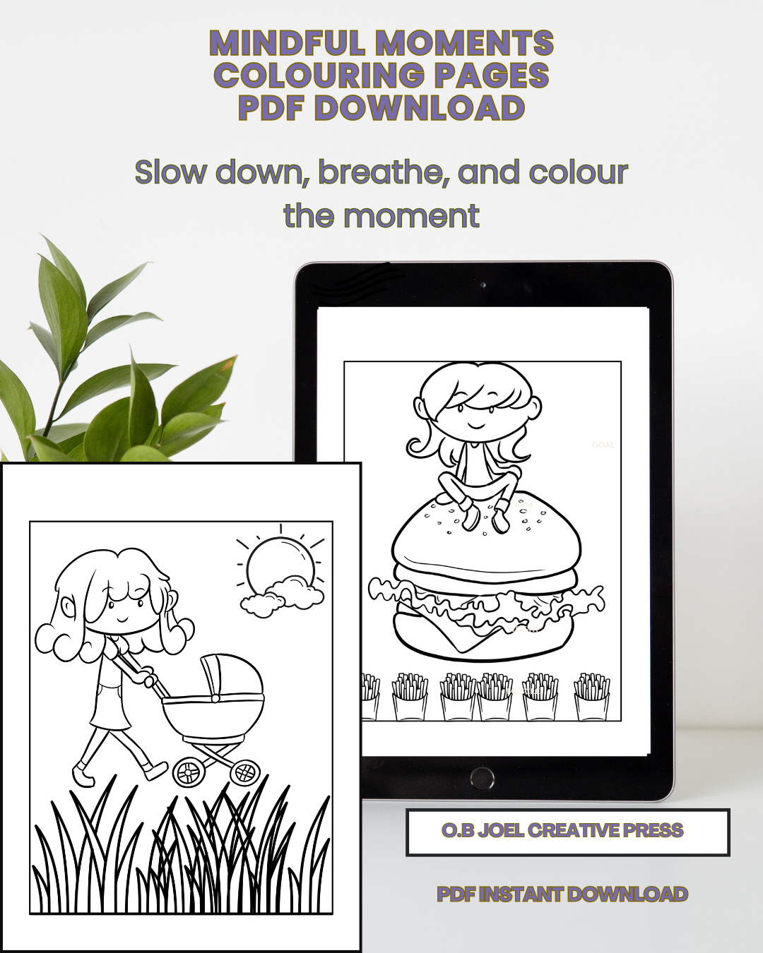 Mindful Moments Colouring Book For Children and Adults