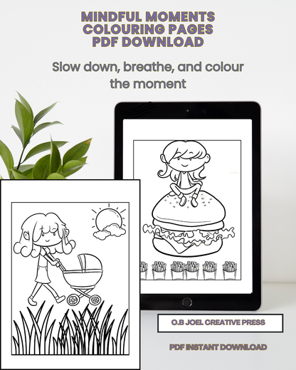 Mindful Moments Colouring Book For Children and Adults