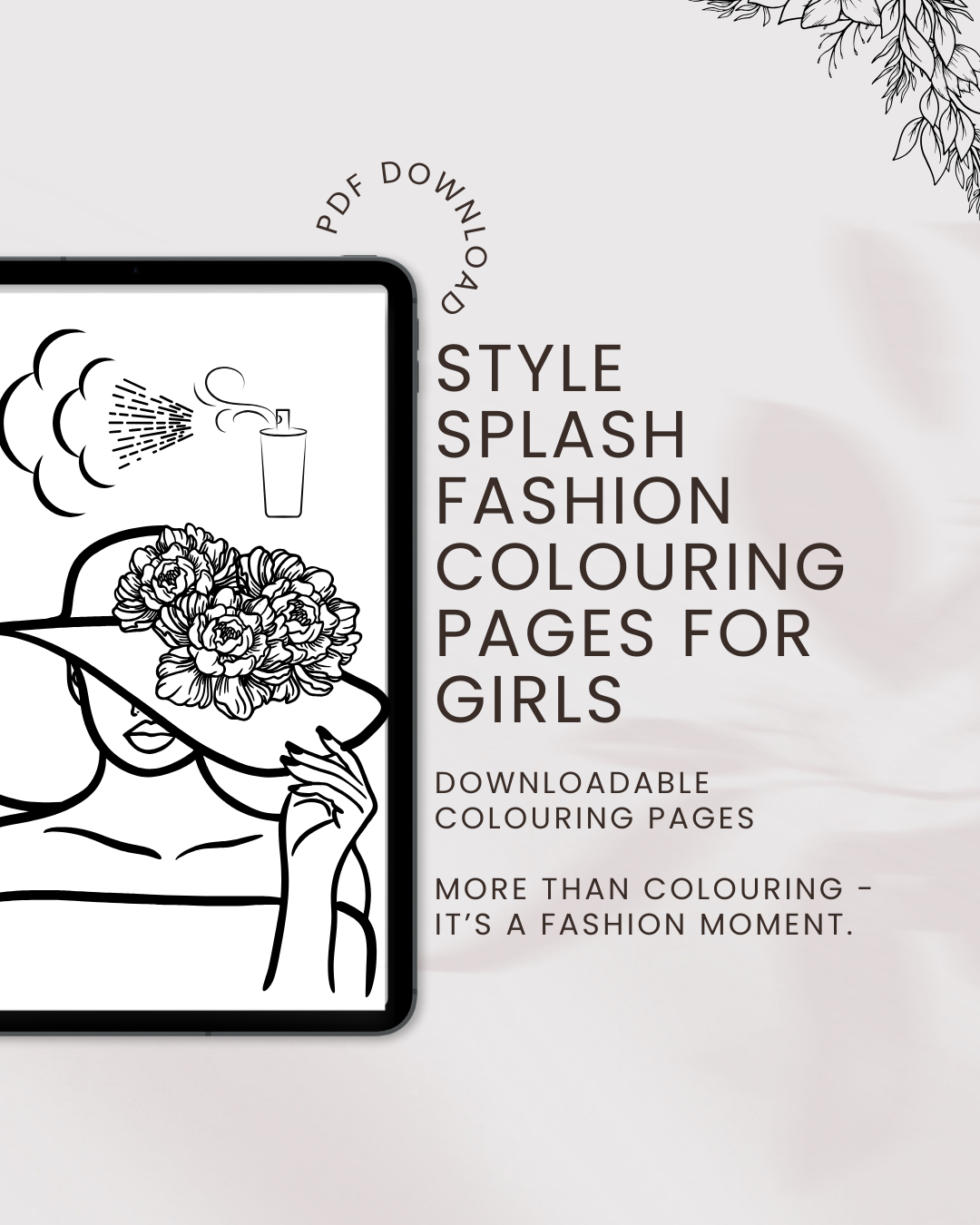 Style Splash Fashion Colouring Book For Girls