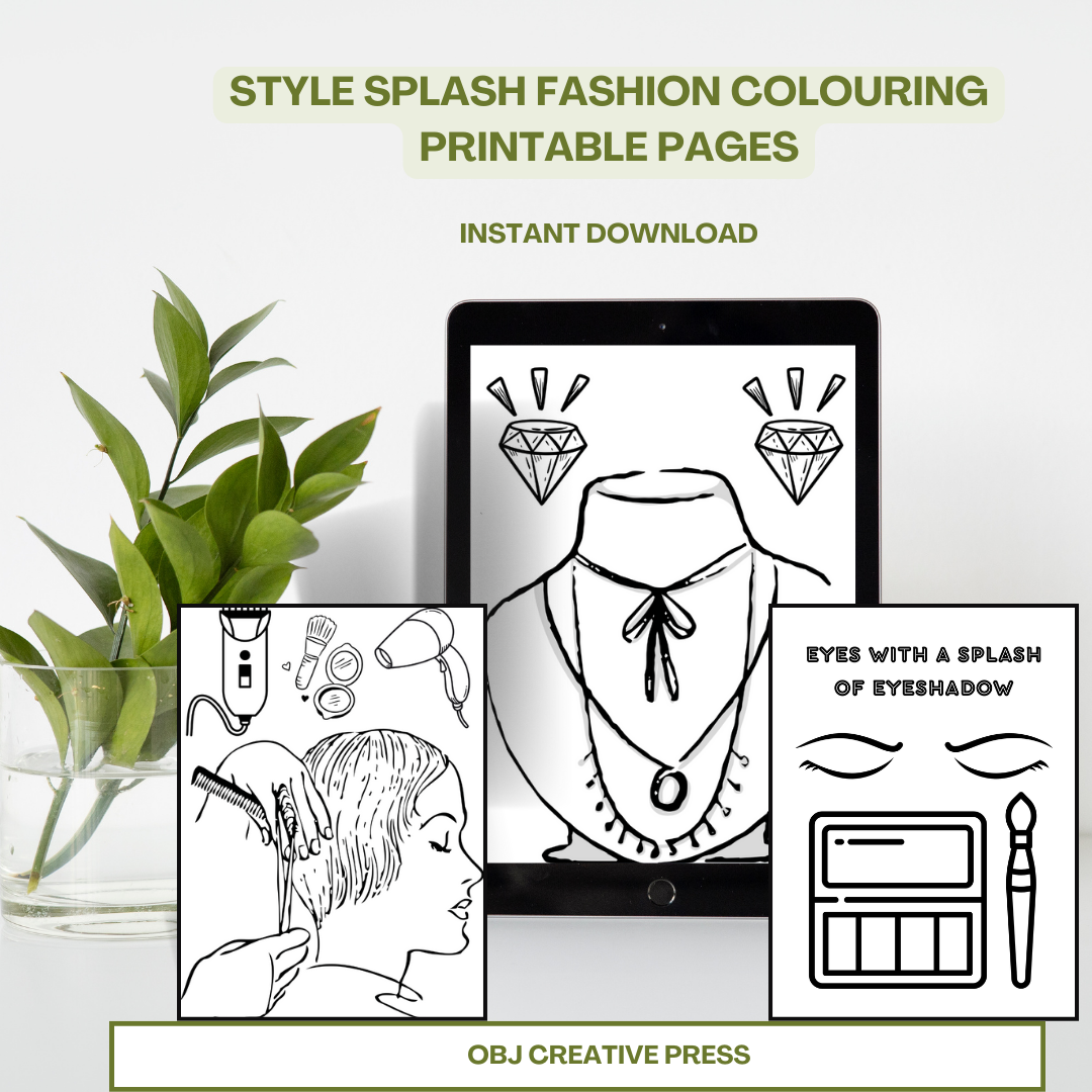 Style Splash Fashion Colouring Book For Girls