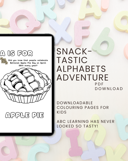 Snack-tastic Alphabets Adventure Colouring Book