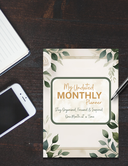 My Monthly Planner - Undated Goal Planner | Habit Tracker | Gratitude Journal | Productivity Organiser