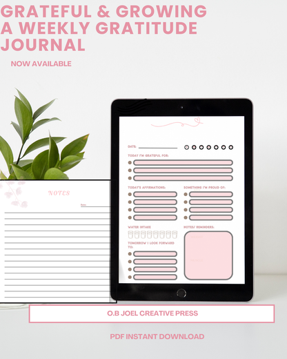 Grateful and Growing: A Gratitude Journal for Teens and Women