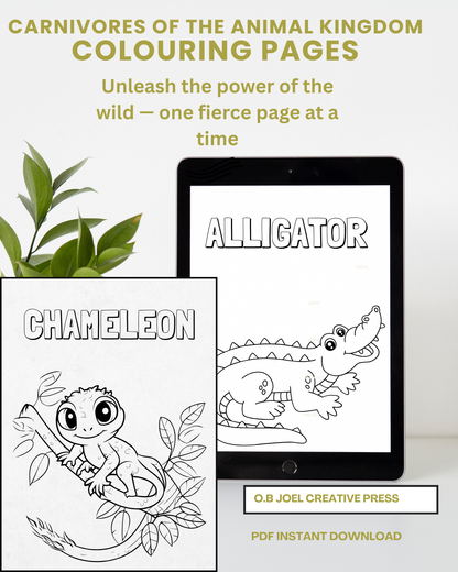 Carnivores In The Animal Kingdom Colouring Book