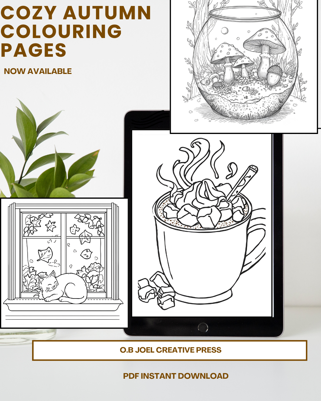 Cozy Autumn Moments Colouring Book for All Ages