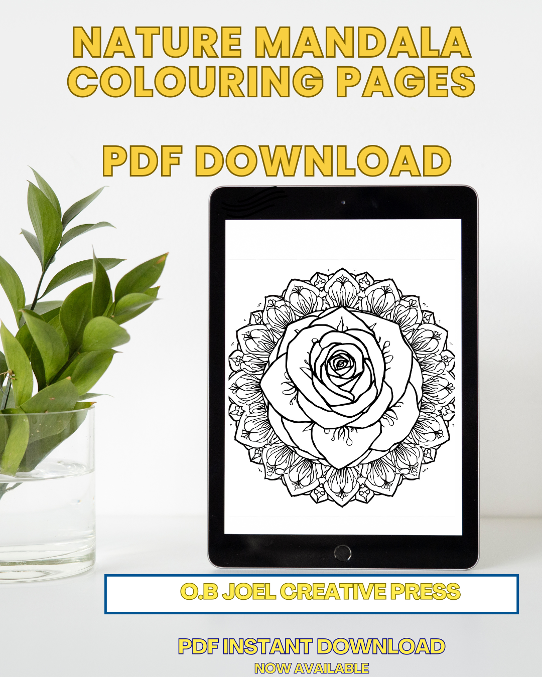 Nature Mandala Colouring Book