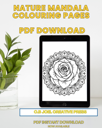 Nature Mandala Colouring Book