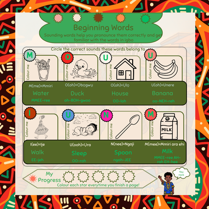 Mụta Asụsụ Igbo Mụ Na M - Akwụkwọ Mmega for Kids Ages 5 to 7