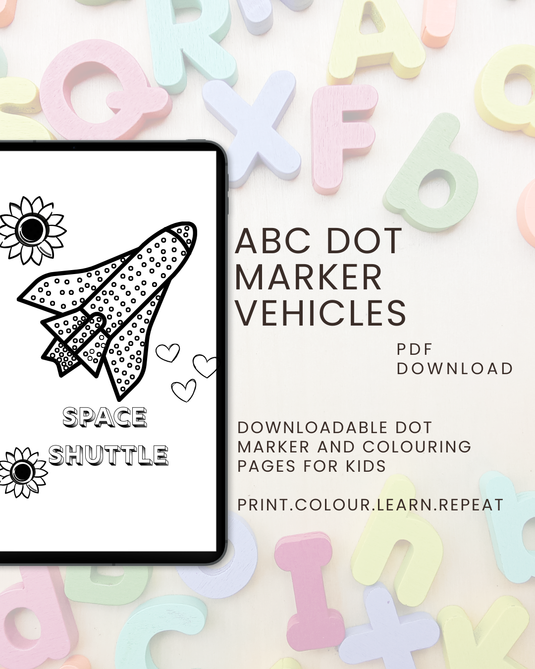 ABC Dot Marker Vehicles: Connect, Colour & Trace for Kids Ages 2 to 5