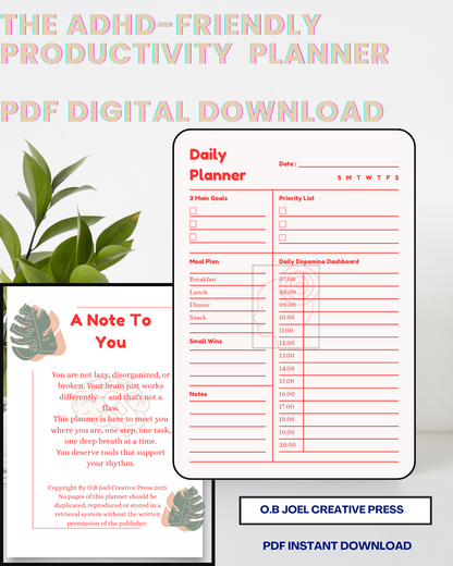 The ADHD-Friendly Productivity Planner