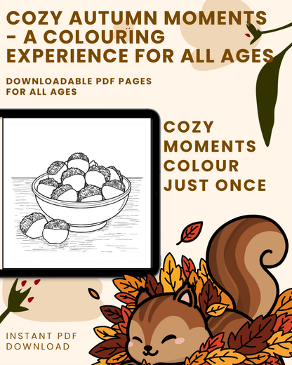 Cozy Autumn Moments Colouring Book for All Ages