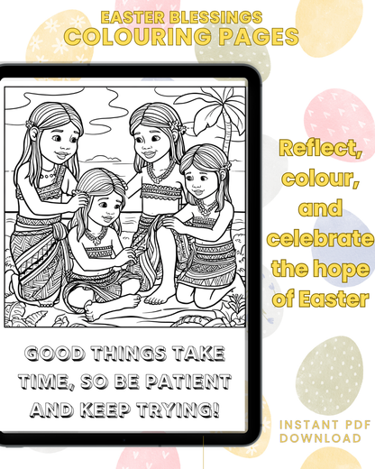Easter Blessings: A Bible Verse Dotted Colouring Book