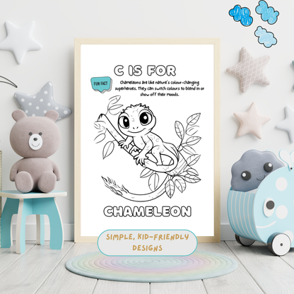 Awesome Animals ABC Colouring Book for Kids