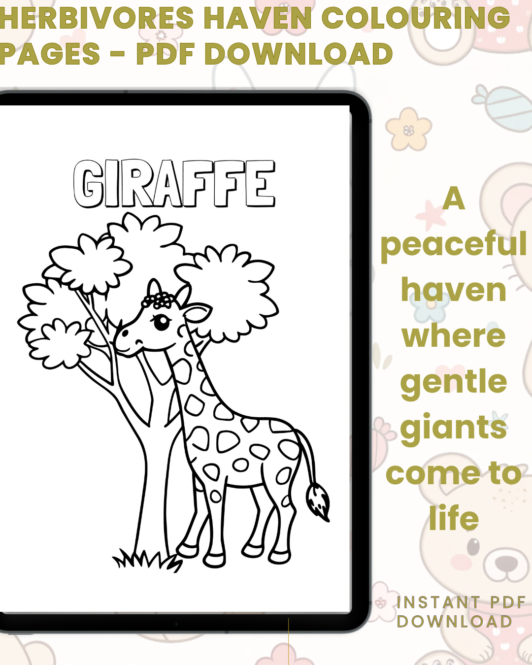 Herbivores Haven Colouring Book: A Plant-Eating Colouring Book