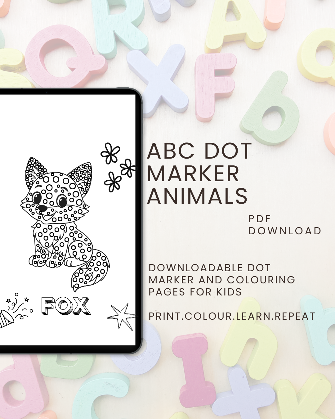 The ABC Dot Marker Animals Activity Book: Connect, Colour & Trace For Kids Ages 2 to 5