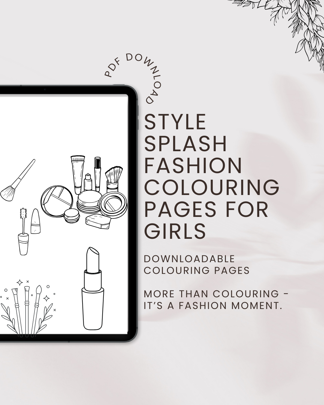 Style Splash Fashion Colouring Book For Girls