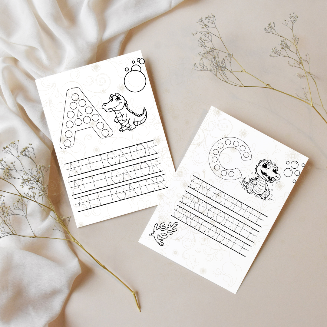 The ABC Dot Marker Animals Activity Book: Connect, Colour & Trace