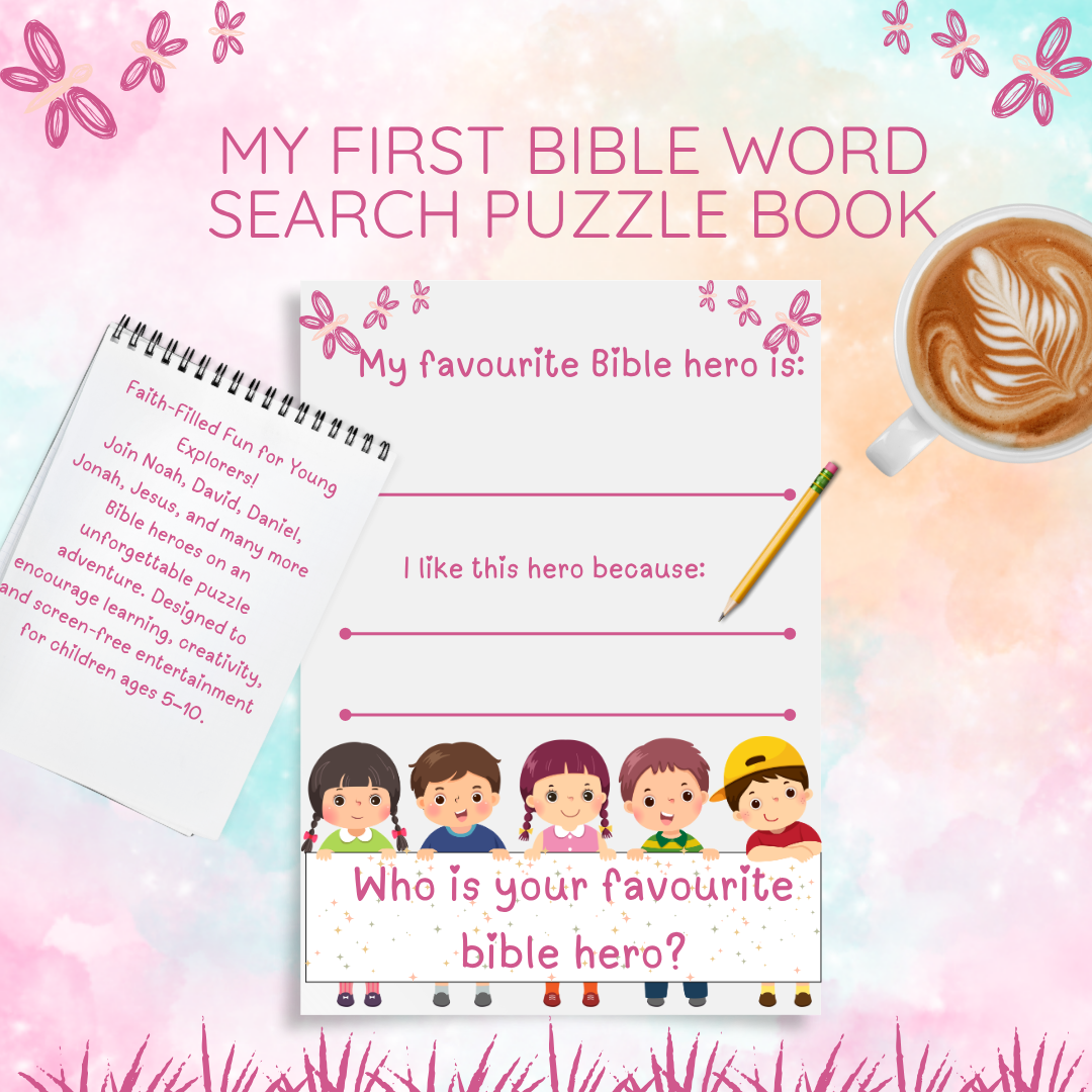 My First Bible Word Search Puzzle Book For Kids Ages 5 to 10